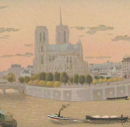 Lublin Graphics Artwork named La Cathedrale de Notre Dame , By Artist Delacroix Michel