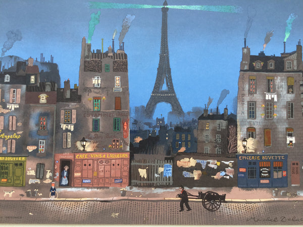 Lublin Graphics Artwork named Tour Eiffel la Nuit , By Artist Delacroix Michel