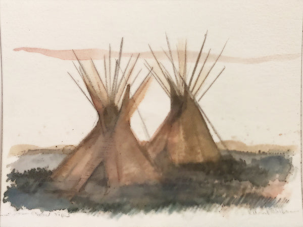 Lublin Graphics Artwork named Crow Tipis , By Artist RedStar Kevin