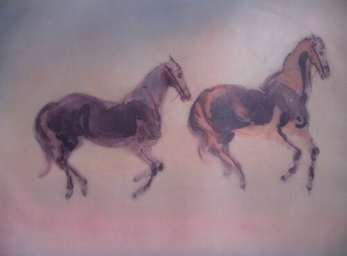 Lublin Graphics Artwork named Two Horses , By Artist Moti Kaiko