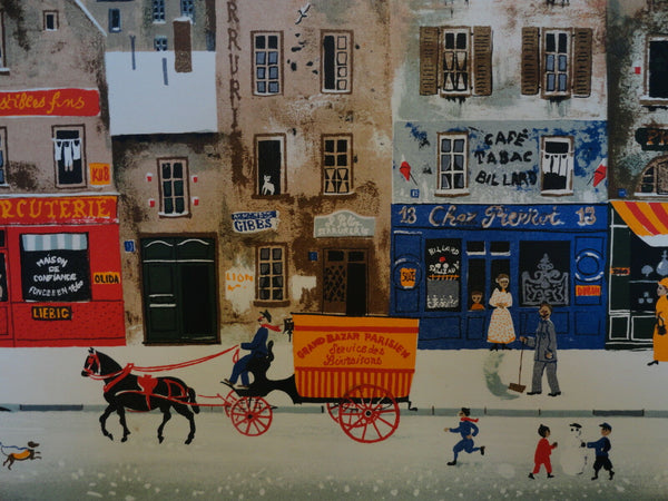 Lublin Graphics Artwork named Rue Sous La Neige , By Artist Delacroix Michel