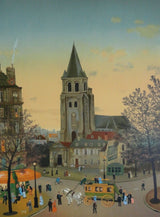 Lublin Graphics Artwork named Aux Deux Magots , By Artist Delacroix Michel