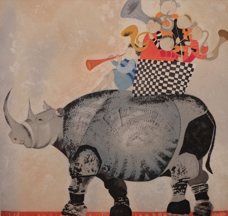 Lublin Graphics Artwork named Voyage Imaginaire II (Rhino) , By Artist Boulanger G. Rodo