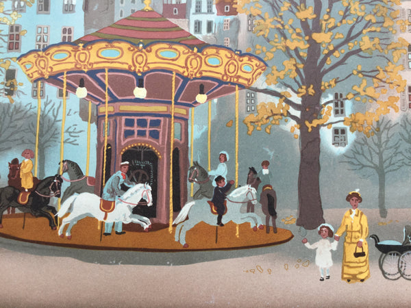 Lublin Graphics Artwork named Carousel , By Artist Delacroix Michel