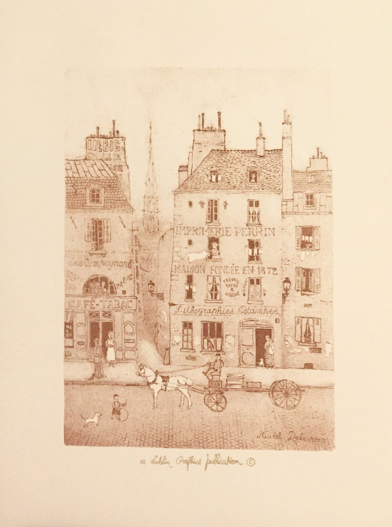 Lublin Graphics Artwork named Sepia Litho Lublin , By Artist Delacroix Michel